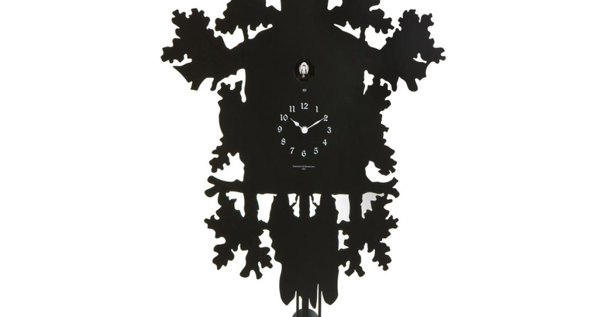 CUCU 373 nero Diamantini Domeniconi Grande orologio a cucu in chiave moderna 