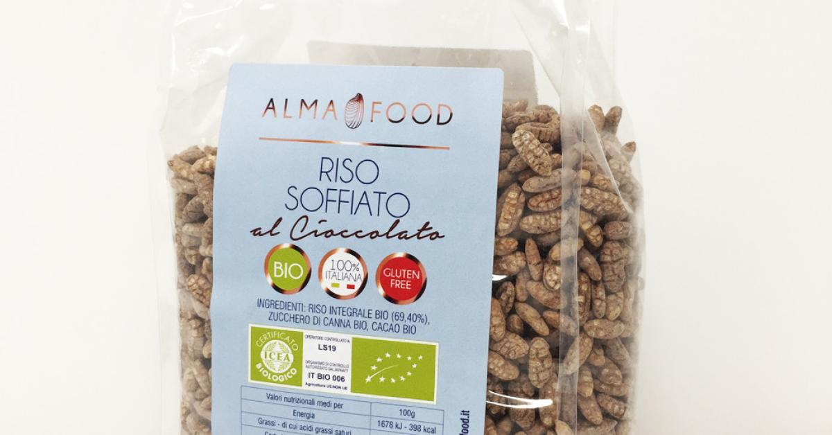 RISO SOFFIATO al cioccolato Alma Food Prodotto per prima colazione - MyMarca