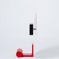 ANGOLO red Clock with Magnetic Base will fit a table a wall or a bookshelf