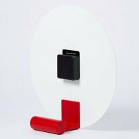 ANGOLO red Clock with Magnetic Base will fit a table a wall or a bookshelf