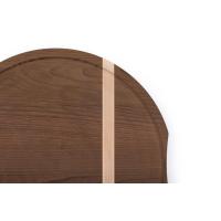 Luchetti round chopping board in light / dark two-tone beech wood
