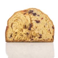 Italian artisanal Panettone with semi-candied sour cherries packaged by hand Fabrizi family