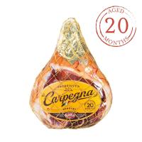 Carpegna DOP riserva cru stagionato 20 mesi prosciutto crudo senza osso addobbato Beretta