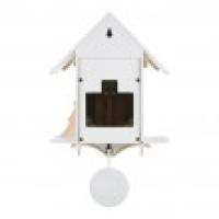 CHALET white / birch new wall clock take the classic idea of the Swiss house