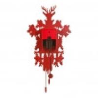 CUCU 373 rosso Grande orologio da parete con cucu e pendolo