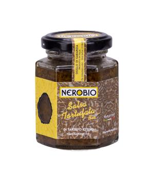Organic summer truffle sauce and mushrooms Italian Nerobio