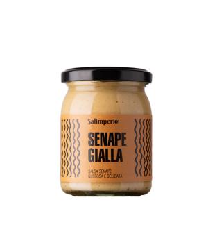 Senape gialla salsa artiginale Salimperio marchio Rinci