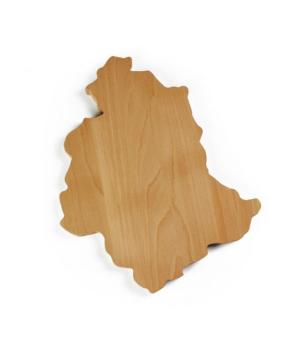 Handmade wooden cutting board in the shape of a region of Italia Elga design from Marche