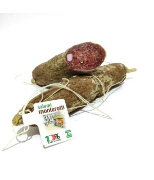 Salame Lardellato Monterotti one of the most renowned and tasty cured meats from the Marche