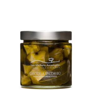 Artichokes cut into wedges in EVO oil San Michele Arcangelo Italian product KM zero - BIO