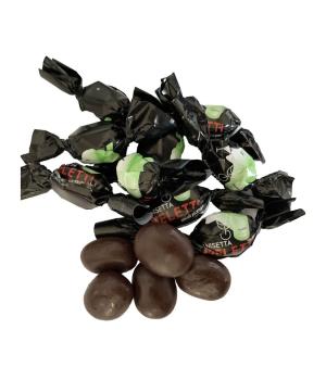 Bon bon cioccolato fondente ripieno morbido aroma anisetta Meletti