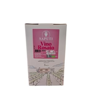 Bag in box 5 litri vino rosato cantina Saputi - BIO