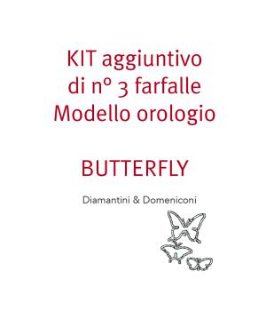 KIT of 3 butterflies of the BUTTERFLY watch Lacquered metal in various colors