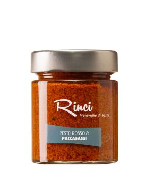 Red PESTO and PACCASASSI Rinci crushed sea fennel and tomato sauce