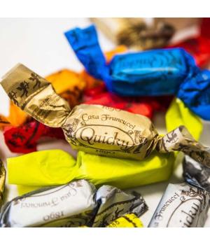 Assorted mini nougats, in a bag with 71 pieces mixed flavors a treasure of honey and goodness Casa Francucci