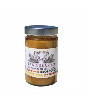 Fertige Sauce gelbe Kirschtomaten und Paprika italienisches Bio-Produkt
