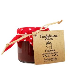 FRAGOLE e cioccolato fondente Fruttamenteria confettura extra frutta italiana