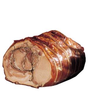 PORCHETTA Schweinefleisch Eine typische regionale italienische Spezialität