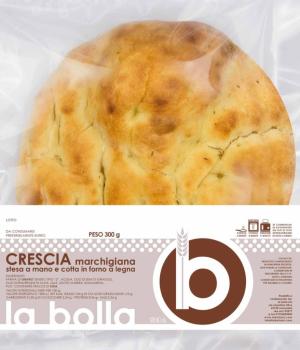 Crescia Marchigiana La Bolla spread by hand cooked in a wood oven