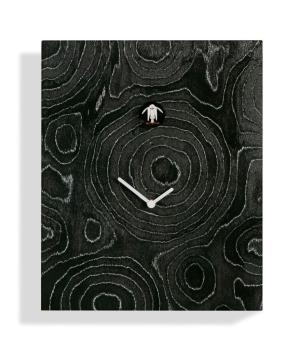 Campana black veneered MDF cuckoo clock Italian Domeniconi brand