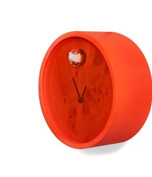 Dakar Fluo red by the new Domeniconi brand round cuckoo clock fluorescent