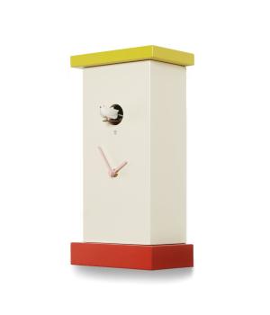 Supercucu red/yellow Domeniconi table or wall  handcrafted cuckoo clock