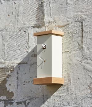 Supercucu' beech/tanganyika Italian design cuckoo clock by F.lli Domeniconi