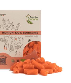 Rigatoni Organically grown lentil flour Monte Monaco made in Italy