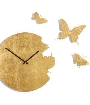 BUTTERFLY foglia oro orologio Domeniconi + kit 3 farfalle