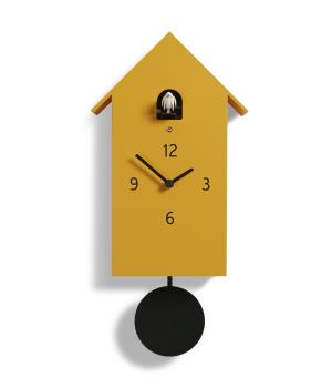 ZUBA dark yellow Wall Cuckoo Clock Domeniconi Made in Italy