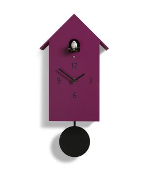 ZUBA purple Wall Cuckoo pendel Clock Domeniconi Made in Italy