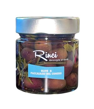 Leccino and Paccasassi del Conero olives dressed EVO oil Rinci