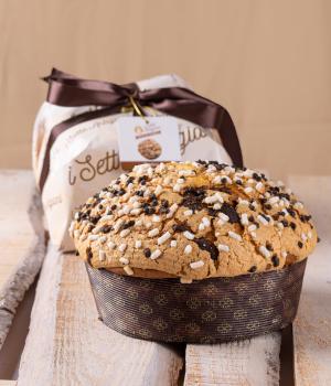 Panettone cioccolato fondente puro incarto a mano I 7 Artigiani pasticceria tradizionale