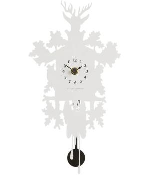 Mignon white small wall clock with pendulum Domeniconi