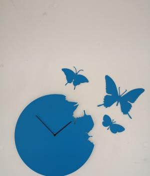 Butterfly bluette orologio a parete + kit 3 farfalle Diamantini Domeniconi