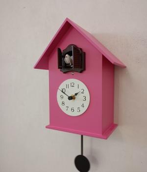 216 ciclamino orologio con pendolo e cucu Diamantini Domeniconi