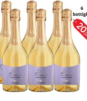 6 bottiglie Primo verdicchio spumante brut metodo charmat Casal Farneto
