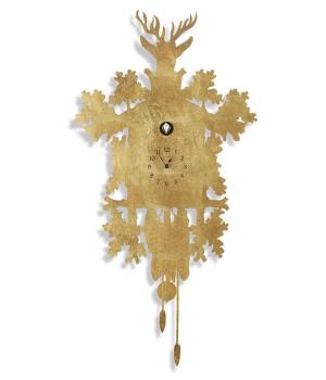 Cucu 373 foglia oro Diamantini Domeniconi orologio a parete
