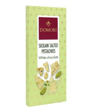 Domori Tavoletta Antologia Cioccolato Bianco e Pistacchi Siciliani Salati - 75g