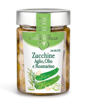 Frische Zucchini, Knoblauch und Rosmarin Cuore d'Italia