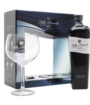 Fifty Pounds London Dry Gin + Ballon in gift box Thames Distillers