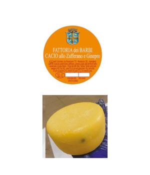 Halbgereifter Pecorino-Käse mit Wacholderkörnern und Safran Fattoria dei Barbi