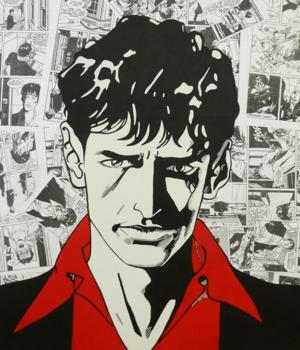 DYLAN DOG Hand-painted on Canvas Unique Work
