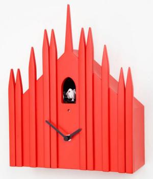 DUOMO red Cuckoo Clock Domeniconi