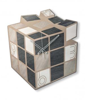 Kubik - VES design - Modern wooden wall clock 100% made in Italy