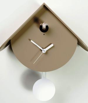 TITTI 2077 tortora Moderno orologio con cucu e pendolo