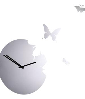 BUTTERFLY Domeniconi Mirrored Round Wall Clock