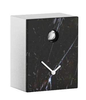 PORTOBELLO Marquina black marble Domeniconi wall and mantel cuckoo clock
