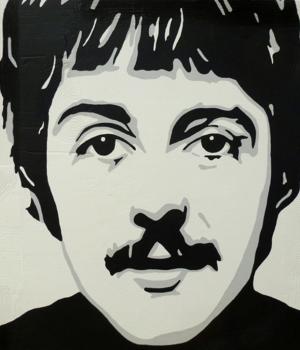 Paul McCartney Portrait handgemalt auf Leinwand