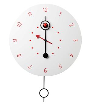 CI PASSO bianco/numeri rossi originale orologio a cucu made in Italy